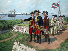 Rochambeau Visits Ft. Mifflin on His Way to Yorktown